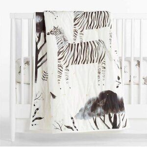 Mikumi Organic Zebra Baby Crib Quilt
